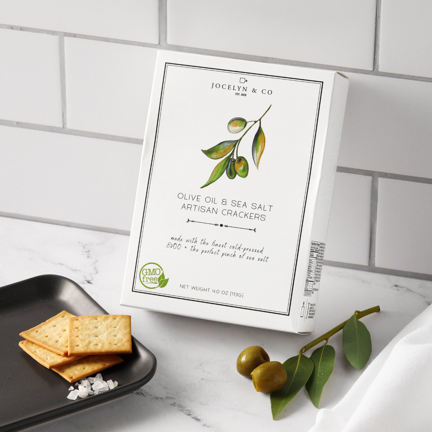 Private Label Packaging Only for Olive Oil & Sea Salt Crackers-500