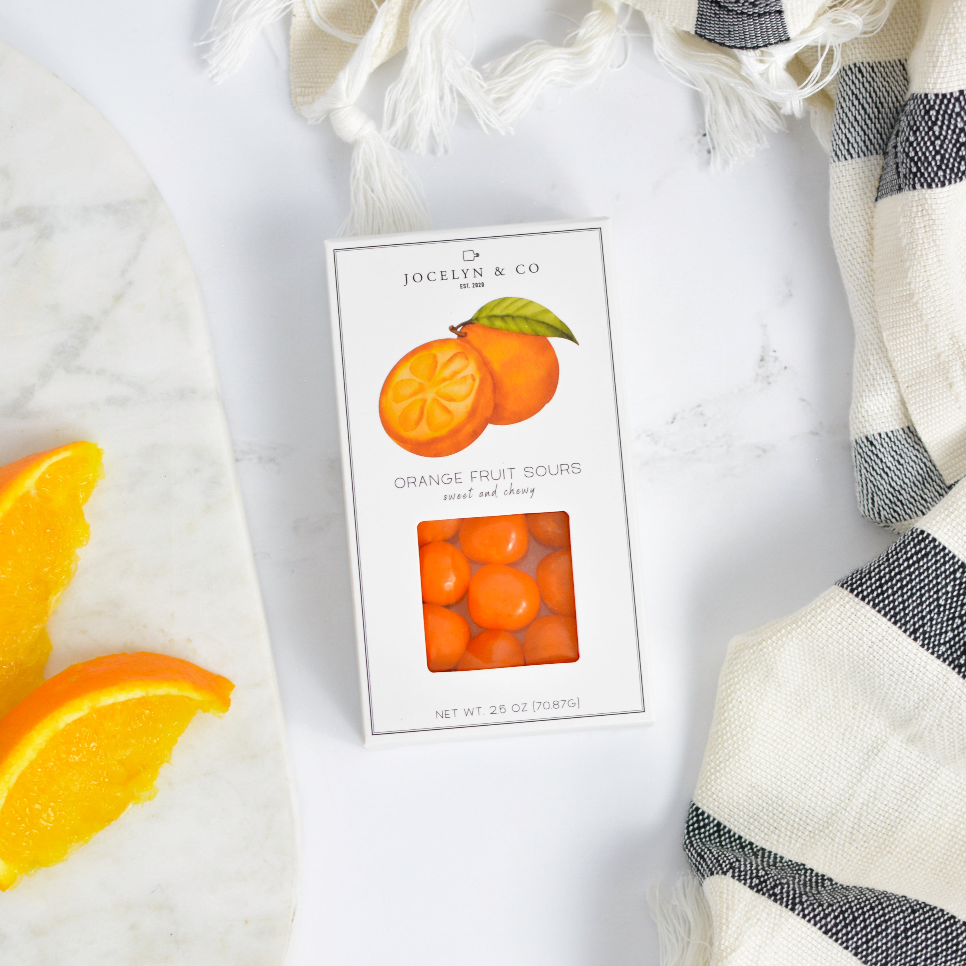 Orange Sours Candy | Tangy Citrus Treat in Gift-Ready Box