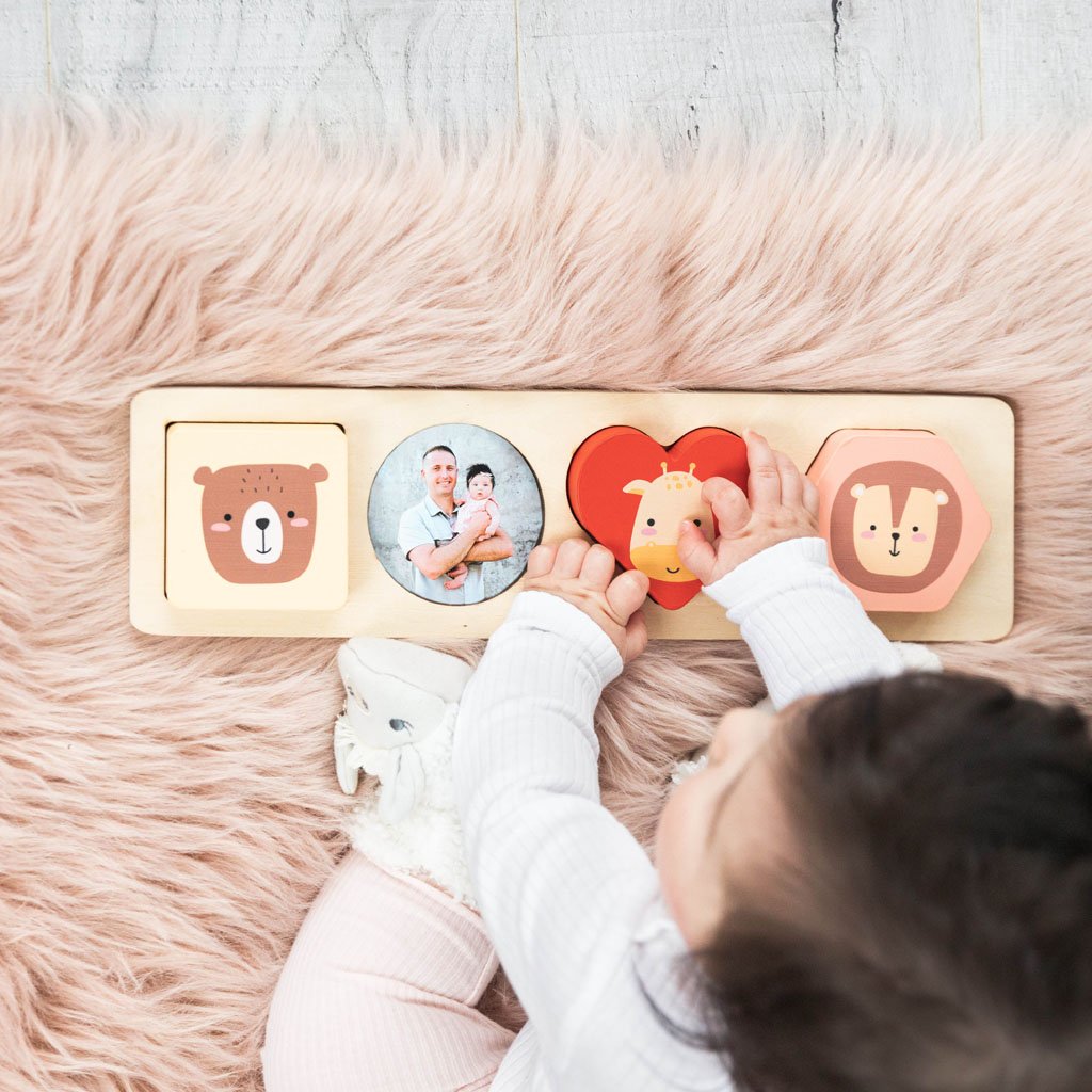 Baby Wooden Photo Shapes Puzzle