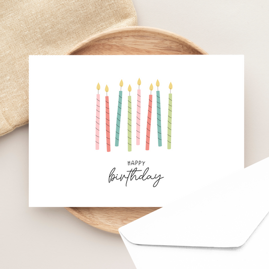 Happy Birthday Candles Card