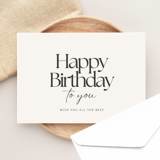 Happy Birthday to You Card