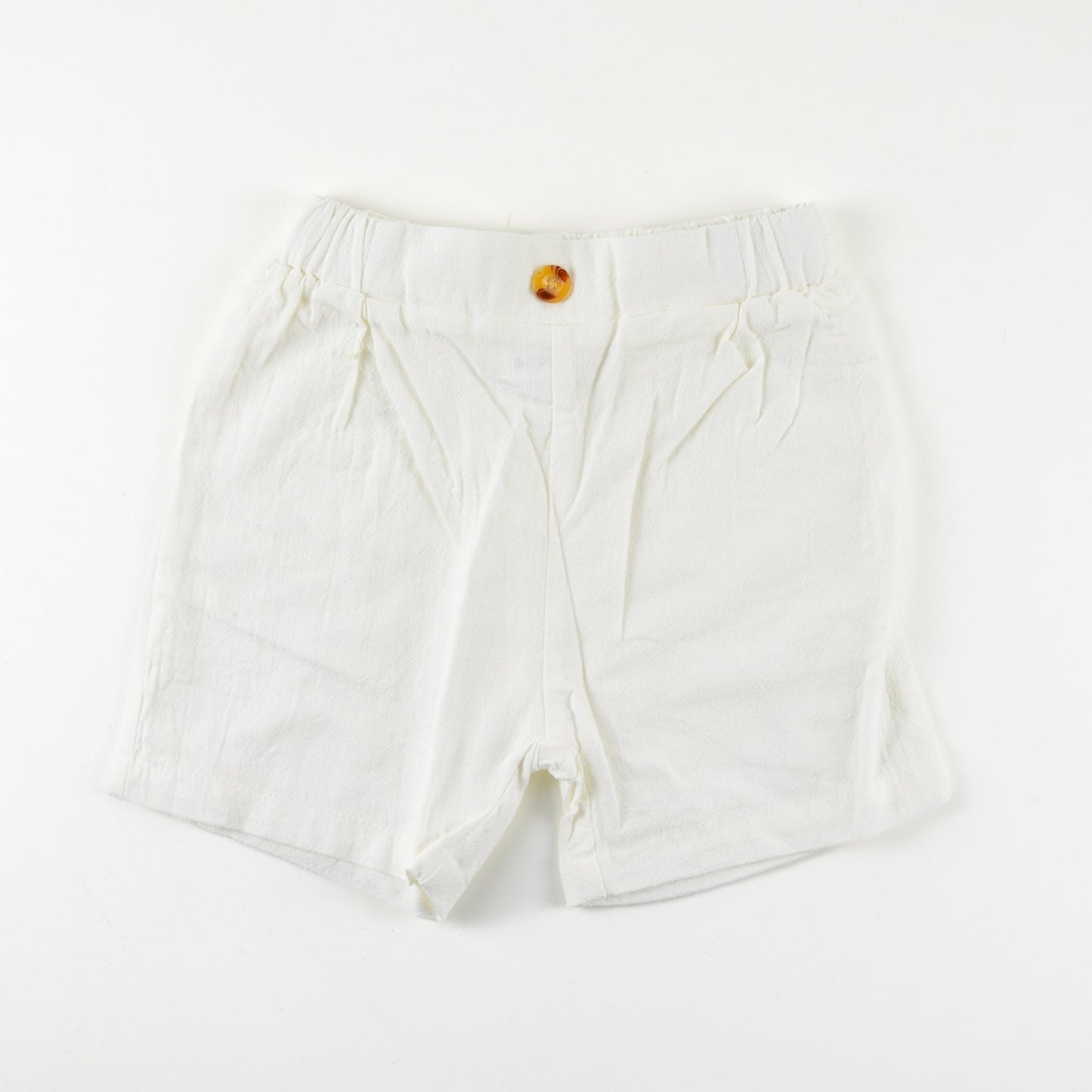 White Linen Baby Shorts