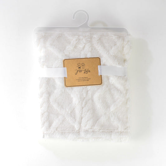 Ivory Plush Baby Blanket