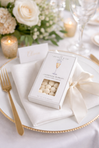 Jocelyn & Co. Champagne Bubble Gels displayed as a wedding favor or celebration gift