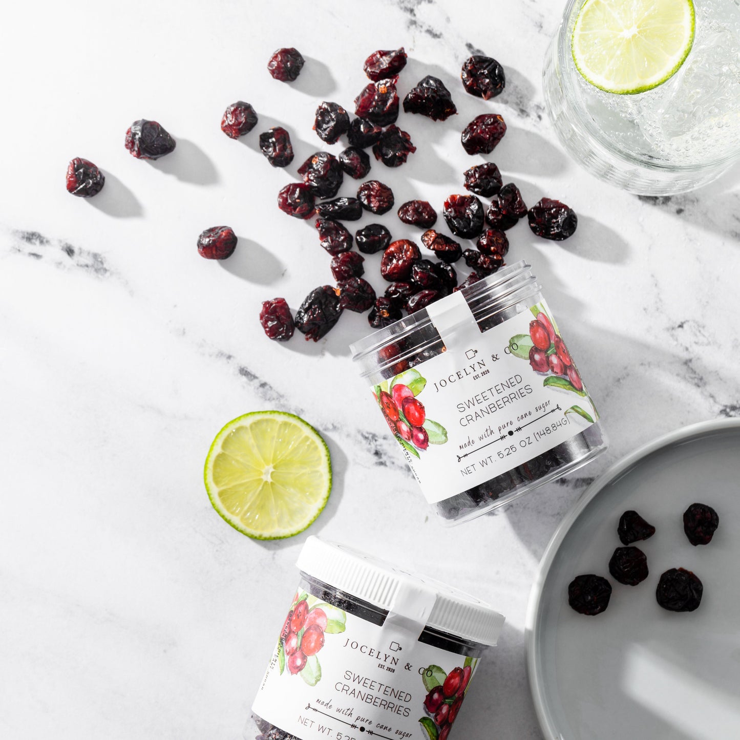 Private Label Packaging Only for Sweetened Cranberries Jar-250