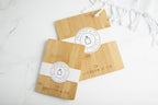 Jocelyn & Co. mini charcuterie board in natural wood, lifestyle shot