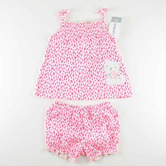 Conjunto Gato Rosa 12 meses