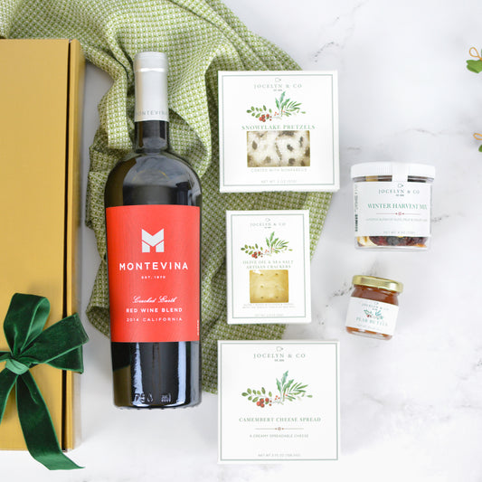 Holiday Red – Wine & Gourmet Gift Set