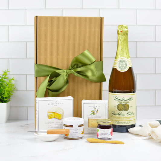 Sparkling Cider and Cheese Gift Box