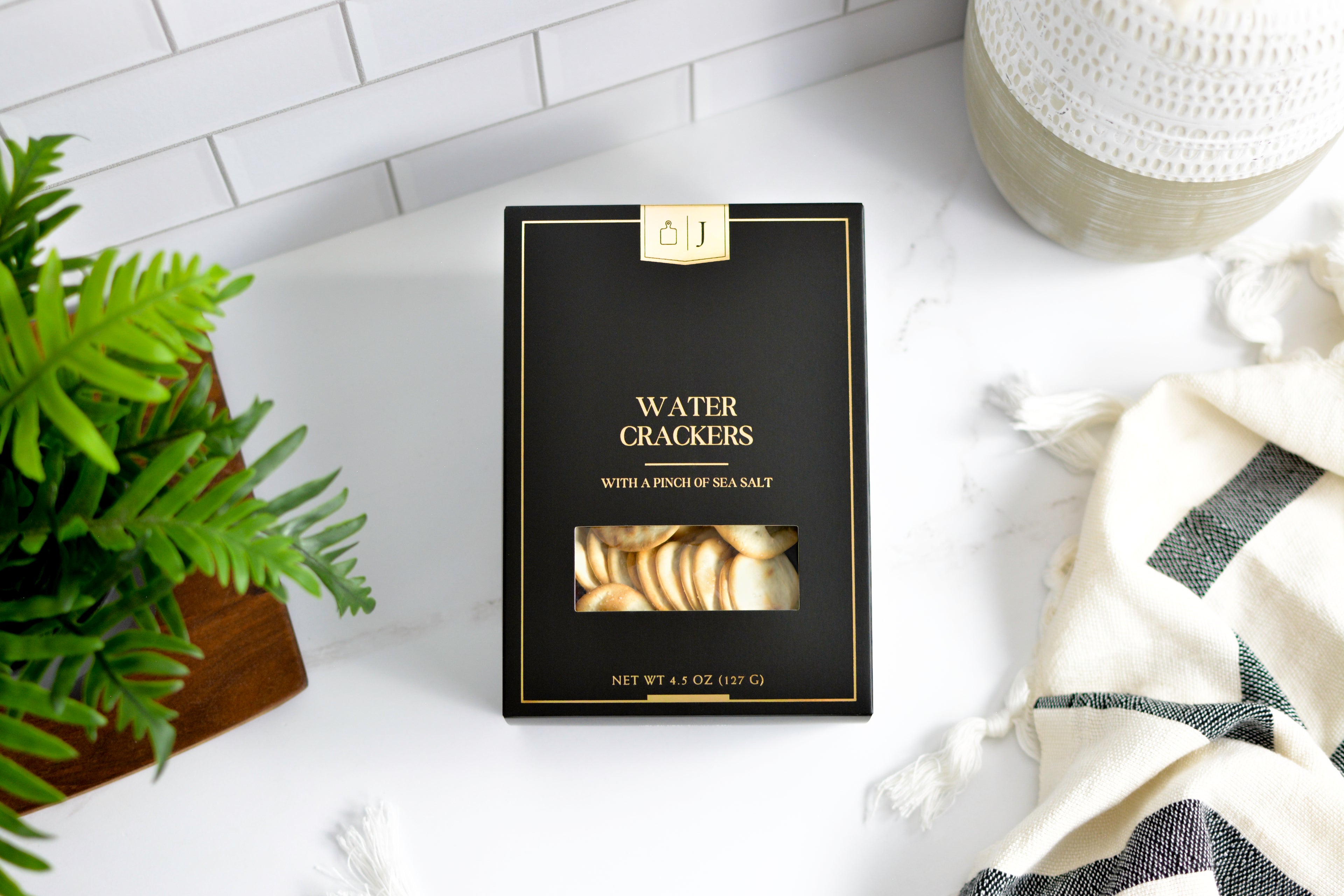 Black & Gold Water Crackers