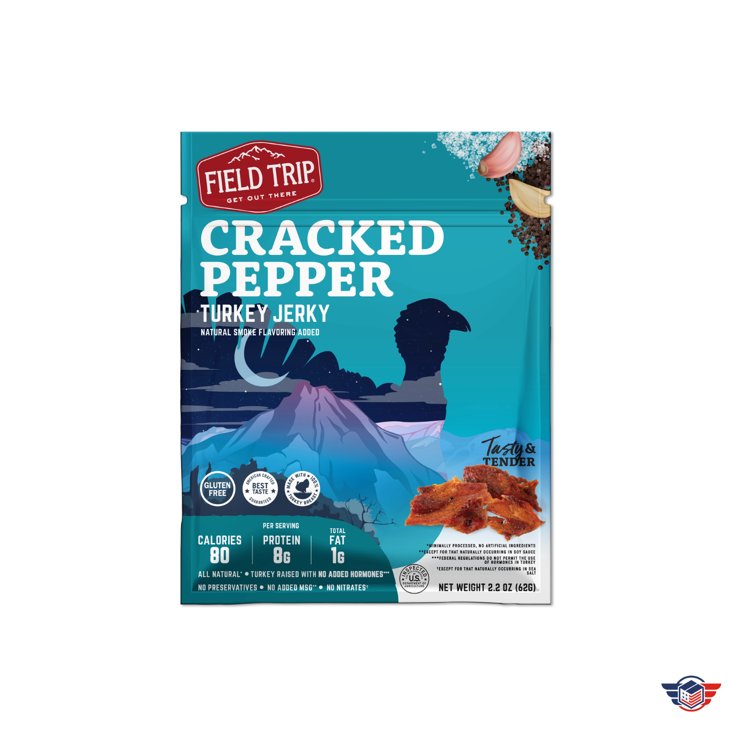 Cracked Pepper Turkey Jerky - Hero Care Packages