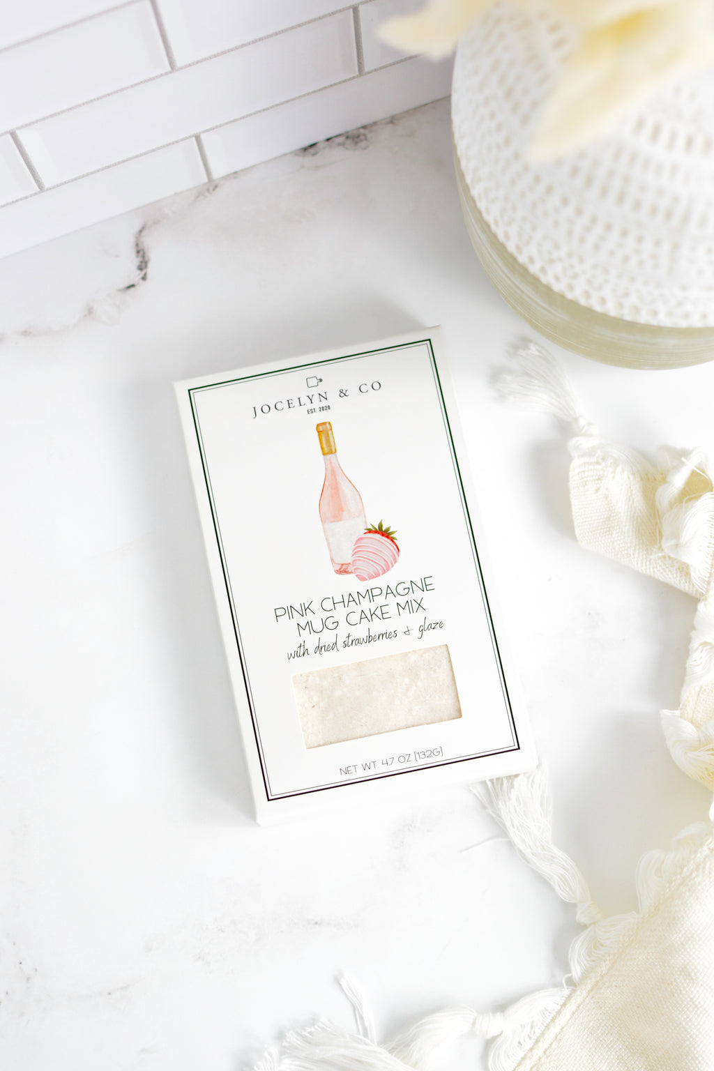 Pink Champagne Mug Cake