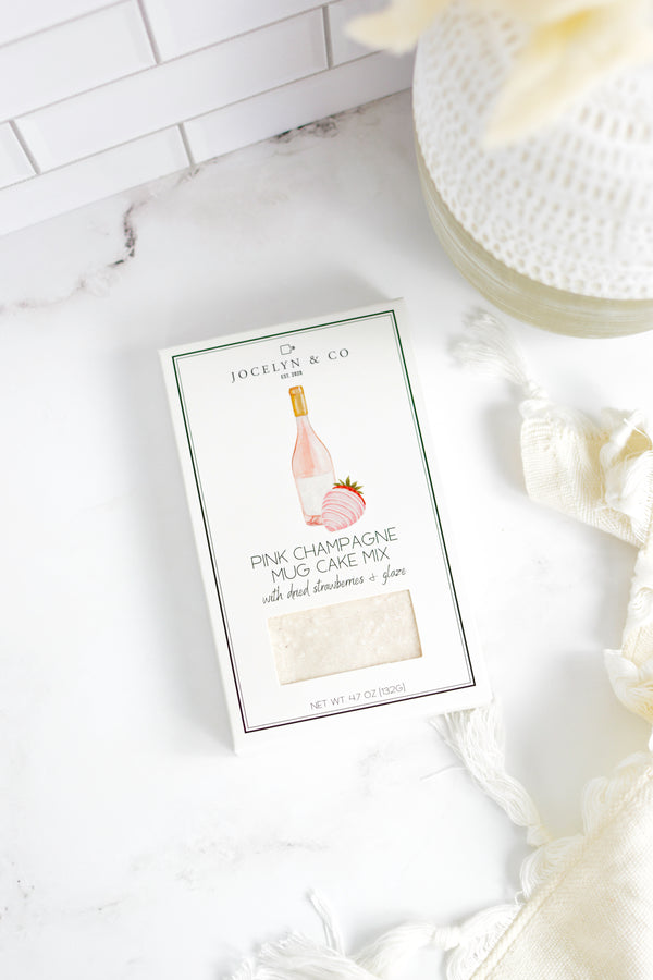 Pink Champagne Mug Cake