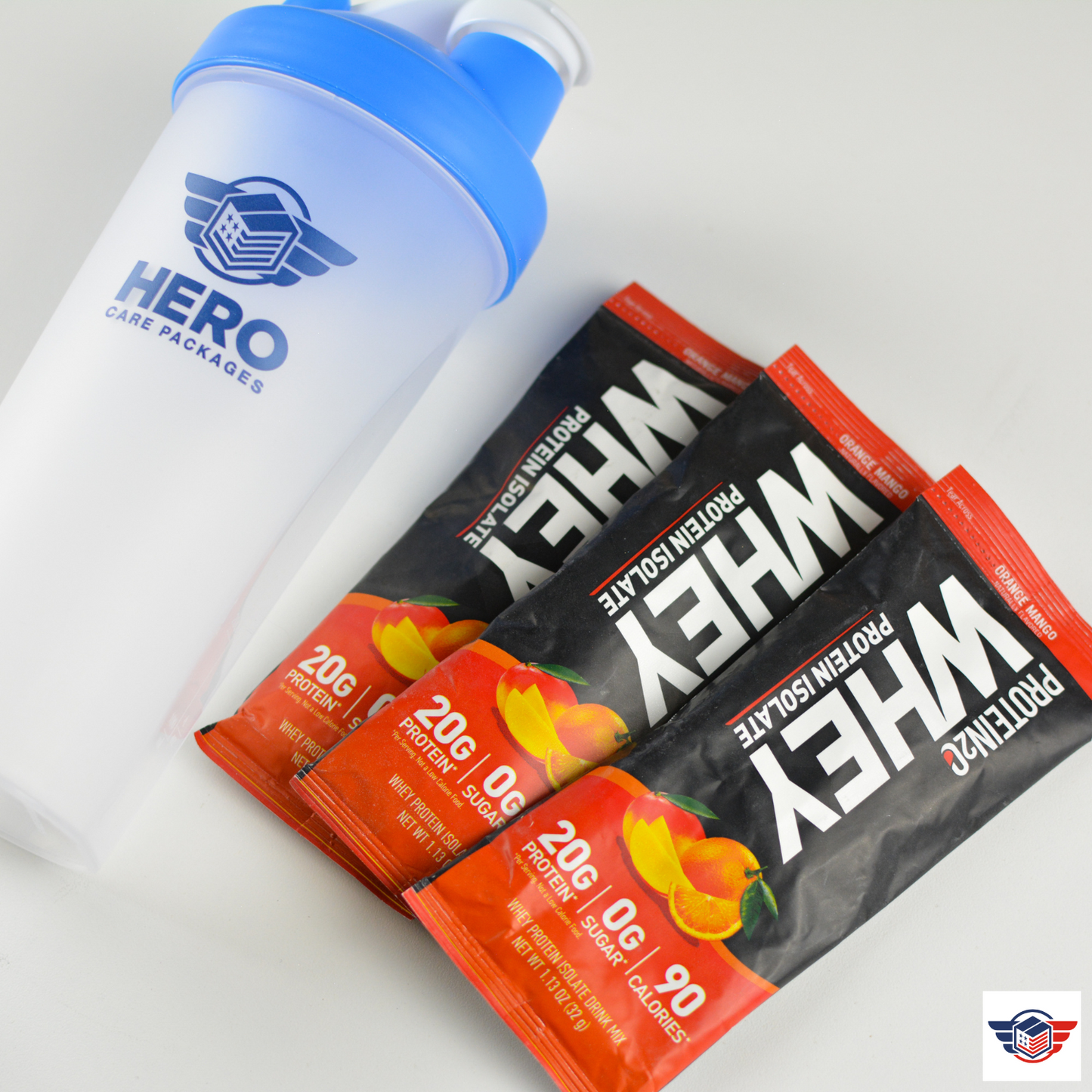 Whey Protein -Set of 3 with Hero Bottle - Hero Care Packages